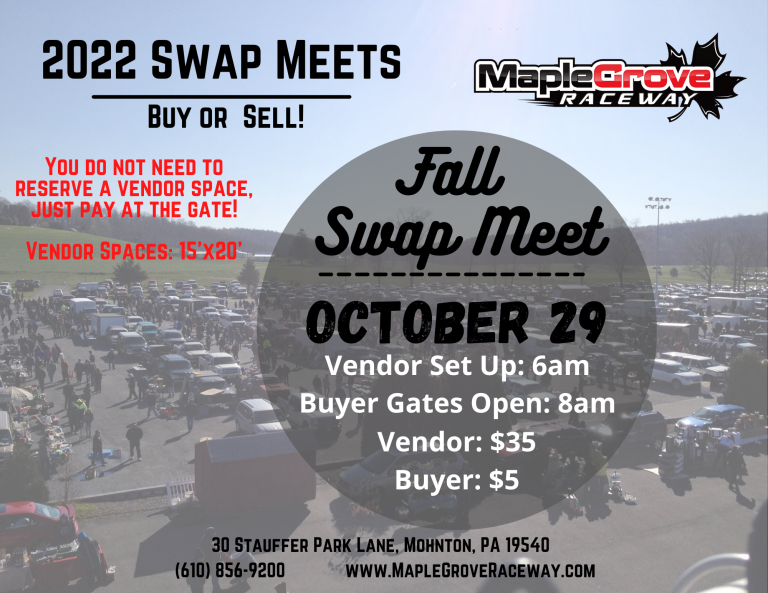 Fall Swap Meet Maple Grove Raceway